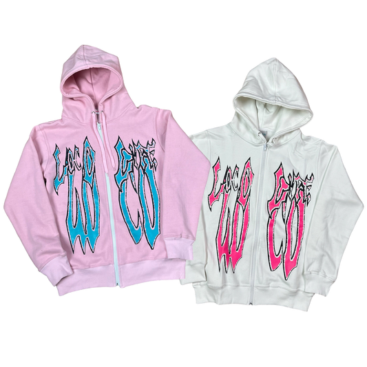 ZIP HOODIE ‘p¡nk & yt!’