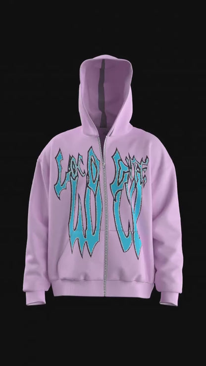 ZIP HOODIE ‘p¡nk & yt!’